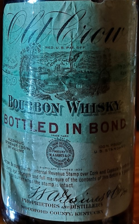 オールドクロウ 1912年蒸留 100プルーフ 禁酒法前 : くりりんの