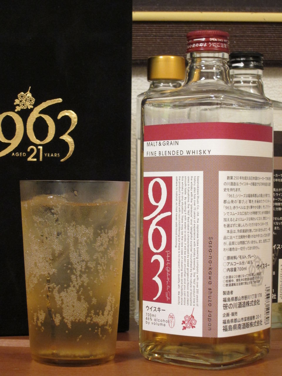 福島県南酒販 963 ブレンデッドウイスキー 赤ラベル 46% : くりりんの