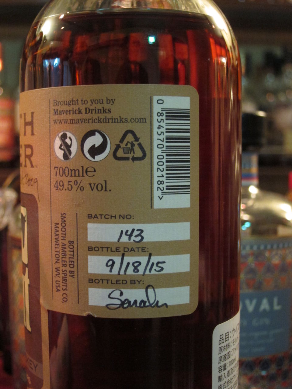 Old Scout バーボンウイスキー 750ml 5年熟成 Smooth Ambler Old Scout