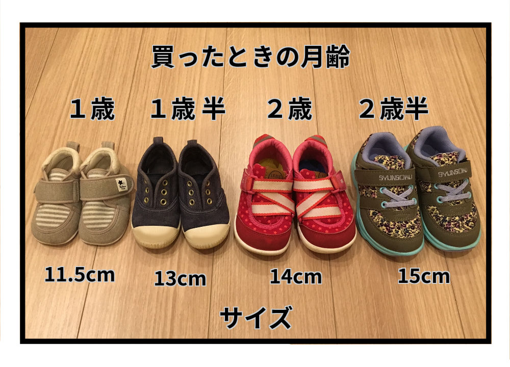 ひなの靴のサイズアップ ギブミー睡眠 育児絵日記 Powered By ライブドアブログ