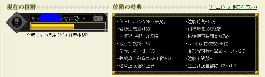 位階が切れたｗ 戦国ixaを再開中 W１ ３ 2014年7月