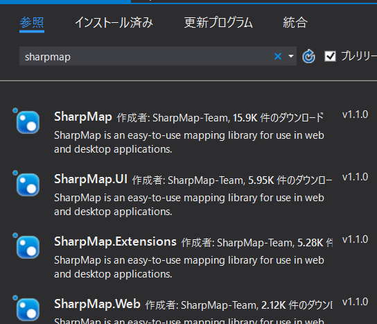 SharpMap : くろのメモ倉庫