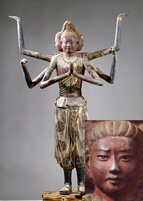 絵手紙シリーズ あしゅら（阿修羅）像 : 四季の花図鑑