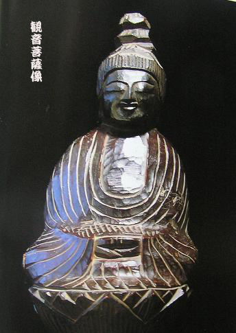 谷文晁作　紙形絵「観世音菩薩坐像」 2009-33聖観世音菩薩-1200 - 仏画工房 楽詩舎 ネットShop 白描画