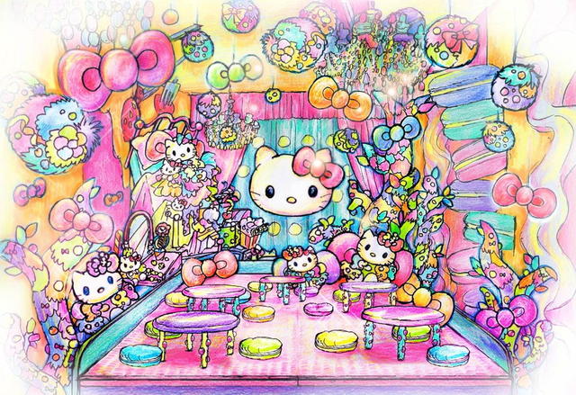 めちゃカワイイ ハローキティとのコラボカフェ 原宿 Kawaii ハローキティ Kawaii Monster Cafe カワイイモンスターカフェ くろにゃんの孤高のグルメ旅 だめだめダイエット