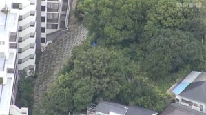 11 マンションは崖下。