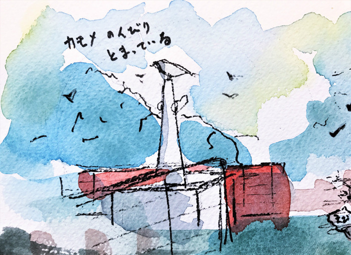 2020.04.06街角クロッキー風「伊根の思い出」 (1)