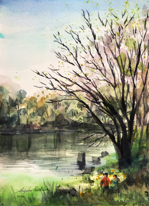 2020.04.15山田池公園スケッチ2