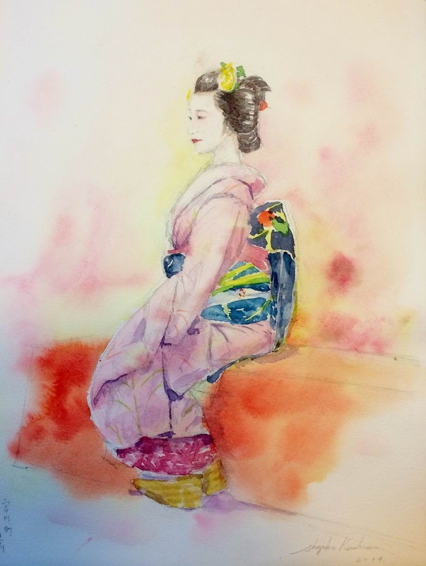 ”京都画材祭り2014”で舞妓さんスケッチ会に参加しました♪