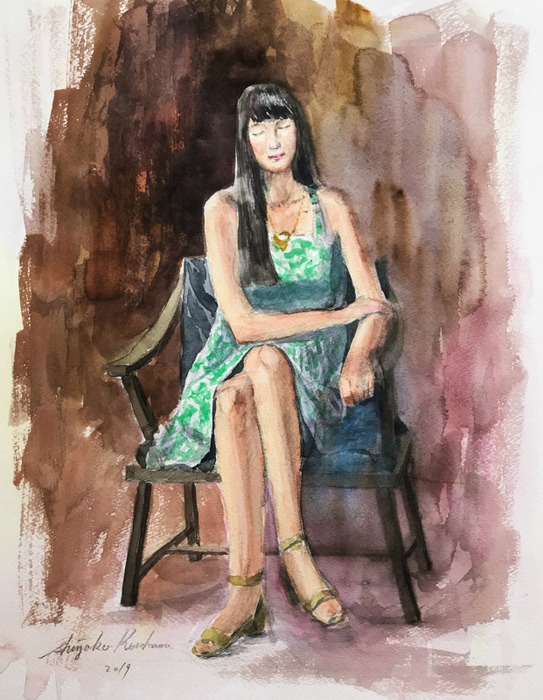 ラクルール人物デッサン会2回目&星野敬子さん個展(西天満)