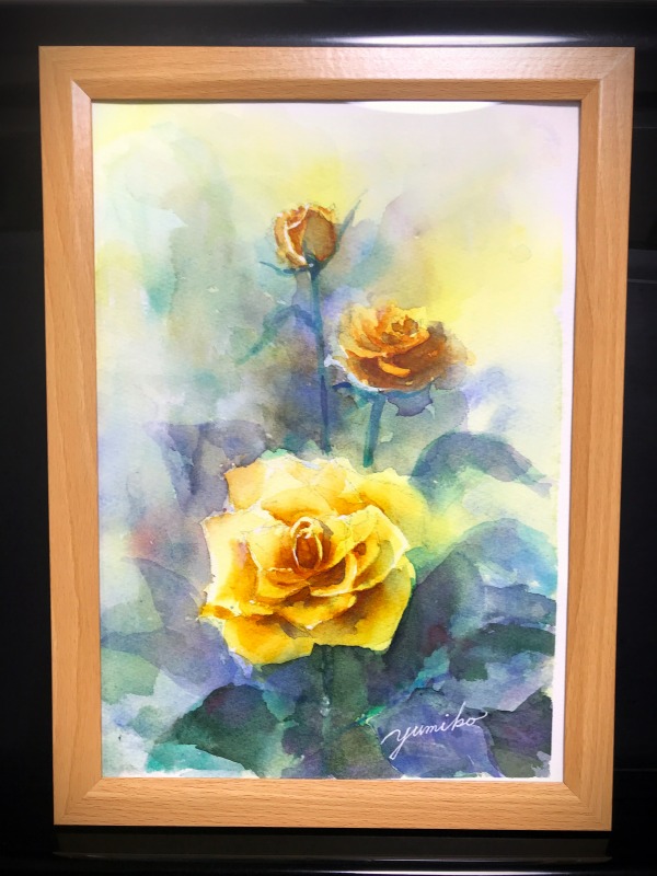 ”趣味の透明水彩画”には侮れない１００円ショップの額！！🖼