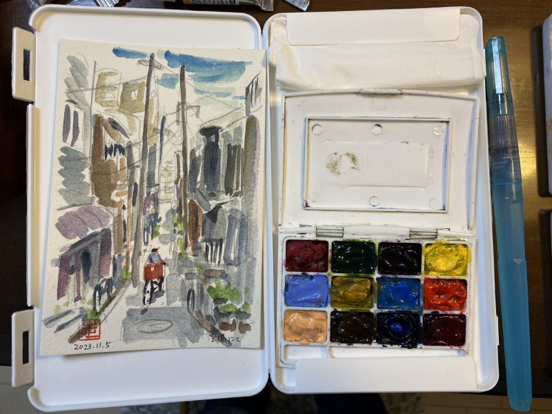 ～１００均グッズde作る～マスクケースを使った手軽携帯パレット🎨