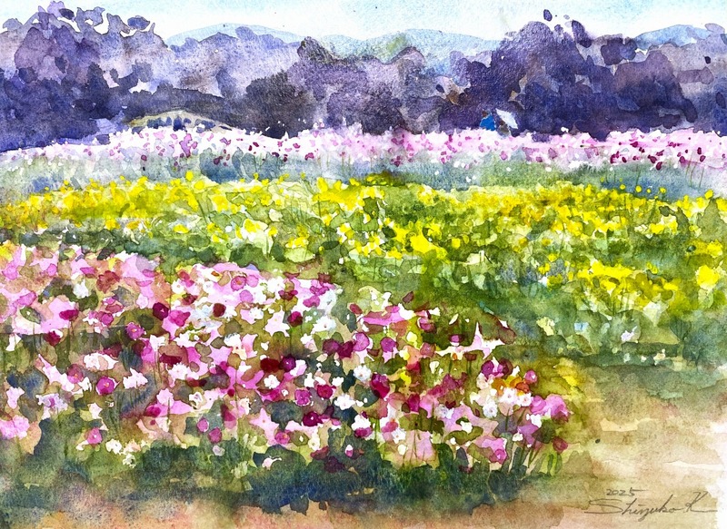 ２０２５年１０月の出来事【コスモススケッチ】【fの樹展出品『猫の日本画』】【思い出の万博ミニスケッチ】ｅｔｃ.