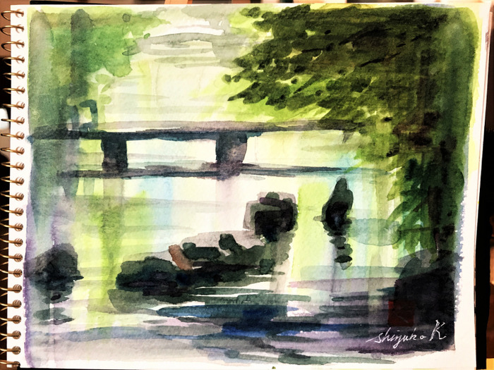 「滋賀:醒井(さめがい)スケッチ旅行」③パワー減でも描ける”早描きスケッチ”