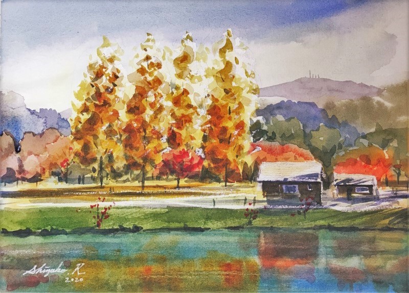 水彩・アクリル画/鶴若貢 水彩・アクリル画/鶴若貢 いろはす もも on X: