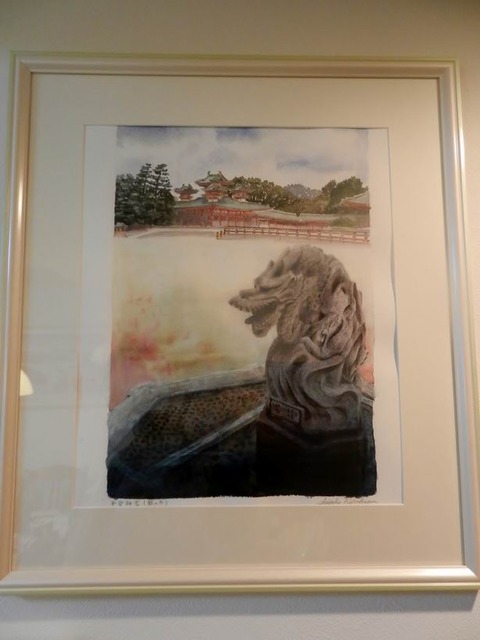 透明水彩画『平安神宮　龍の年（京都市　左京区）』額装