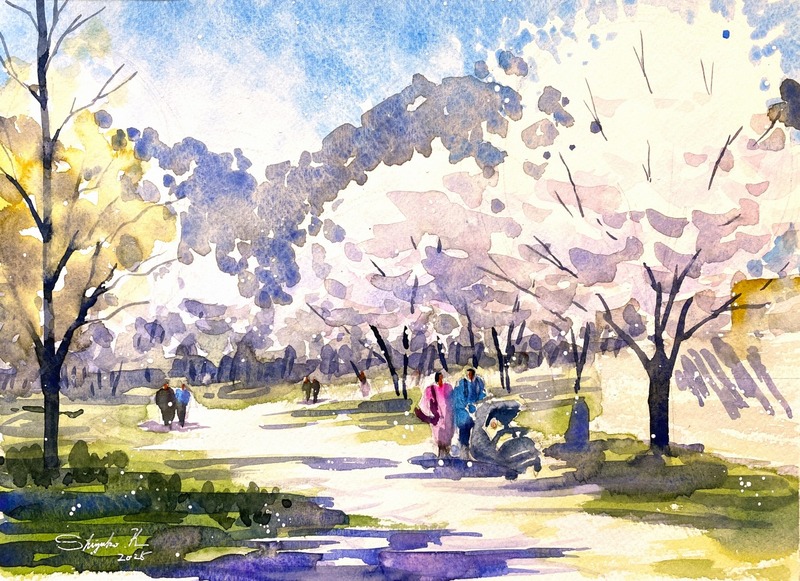 「桜の風景を描くワークショップ」開催しました🌸2.27エル・大阪