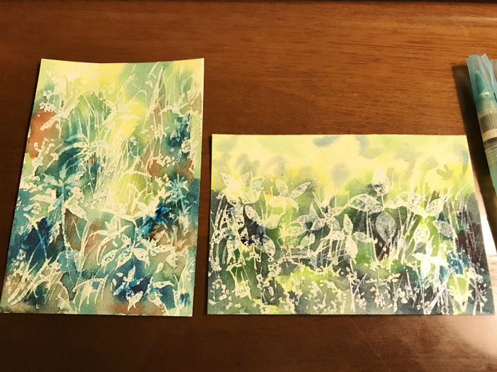マスキングを使って草むらを描く①/インスタグラム始めました