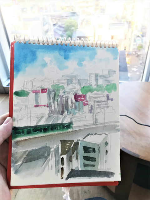 枚方F0サイズスケッチ散歩「大阪・京都・滋賀」を同時に観る景色