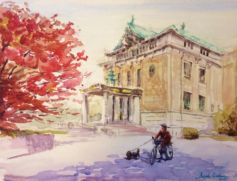 2014.11.10watercolor sketch OKAZAKI KYOTO