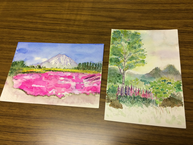 05Uさん透明水彩画作品「北海道の思い出」