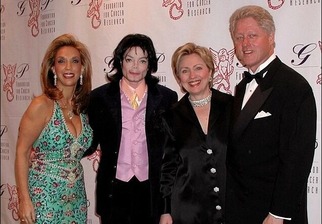 Denise Rich & Clinton & Michael Jackson