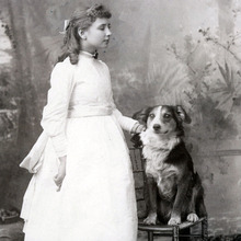 Helen Keller & dog 1