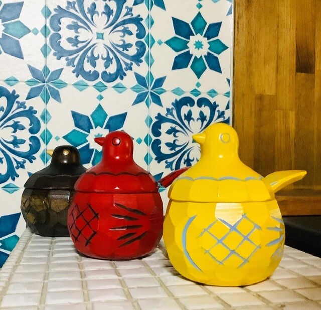 農民美術のアイヌ文様 (長野県上田市/アライ工芸) : カフヱー花園