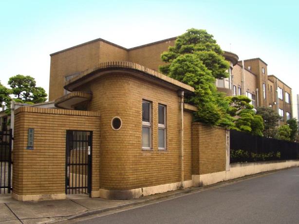 キャラメル色の昭和モダン建築 東京書籍印刷株式会社 カフヱー花園