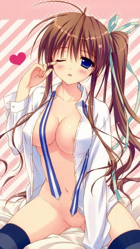 裸にシャツを羽織った女の子の二次エロ画像⑩　25枚 16