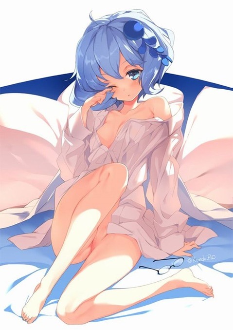 裸にシャツを羽織った女の子の二次エロ画像⑨　25枚 9