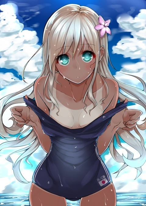 日焼け跡が色っぽい女の子の二次エロ画像②　100枚 17