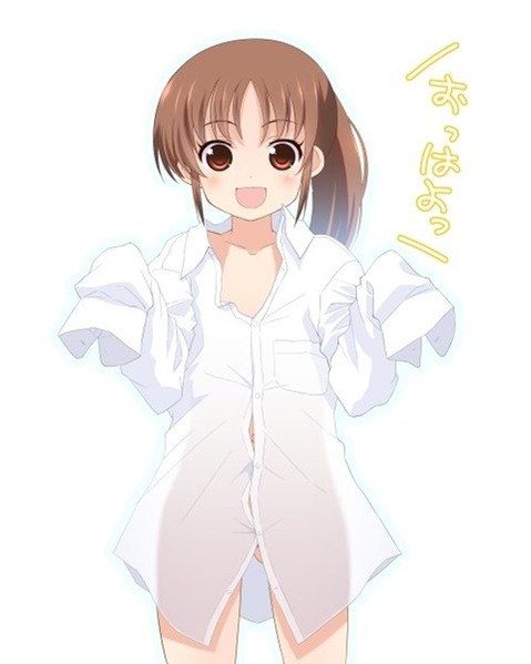 裸にシャツを羽織った女の子の二次エロ画像⑨　25枚 5