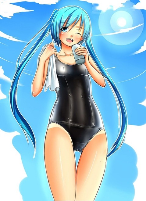 スク水(スクール水着)を着てる可愛い女の子の二次エロ画像⑥　100枚 60
