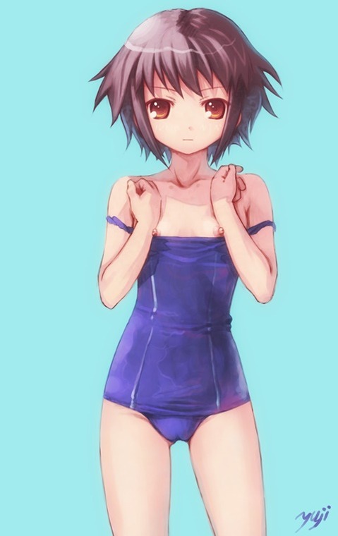 スク水(スクール水着)を着てる可愛い女の子の二次エロ画像④　100枚 69
