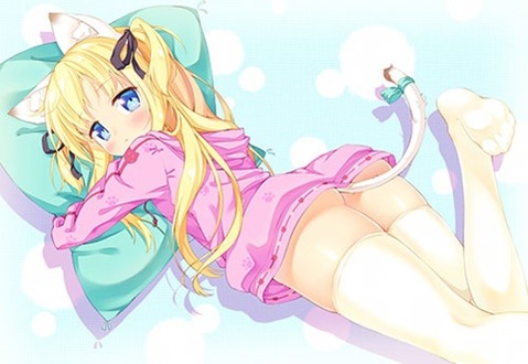 ニーソ・ニーハイを履いた女の子の二次エロ画像②　100枚 90