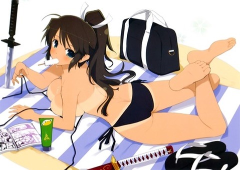 日焼け跡が色っぽい女の子の二次エロ画像③　100枚 44