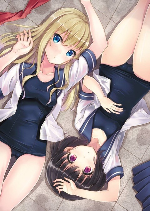 スク水(スクール水着)を着てる可愛い女の子の二次エロ画像③　100枚 22