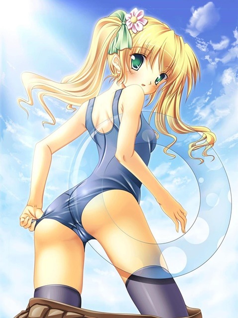 スク水(スクール水着)を着てる可愛い女の子の二次エロ画像④　100枚 85
