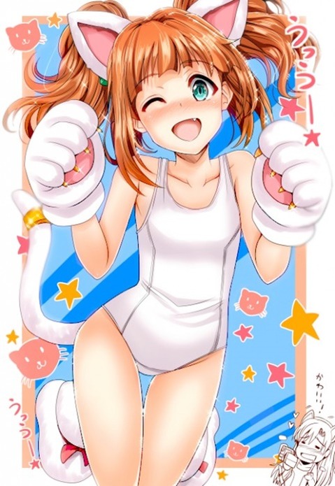 スク水(スクール水着)を着てる可愛い女の子の二次エロ画像⑤　100枚 15