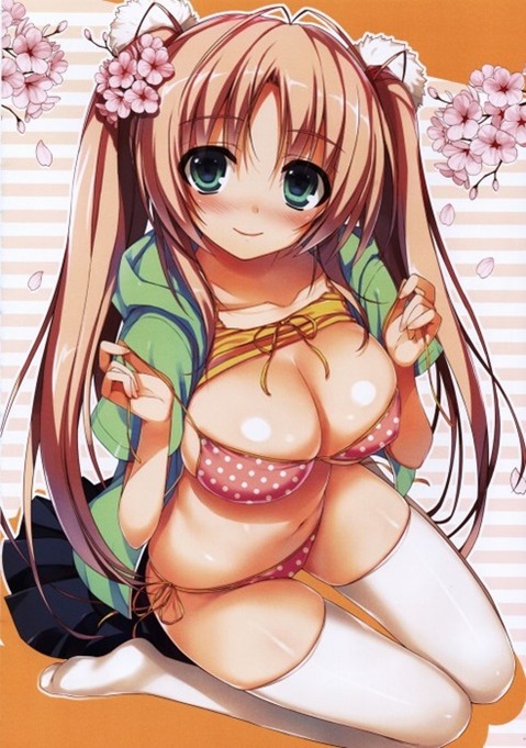 ニーソ・ニーハイを履いた女の子の二次エロ画像①　100枚 19