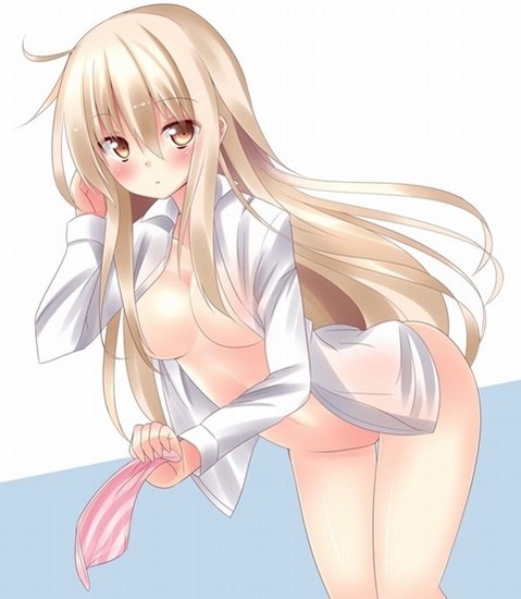 裸にシャツを羽織った女の子の二次エロ画像⑨　25枚 12