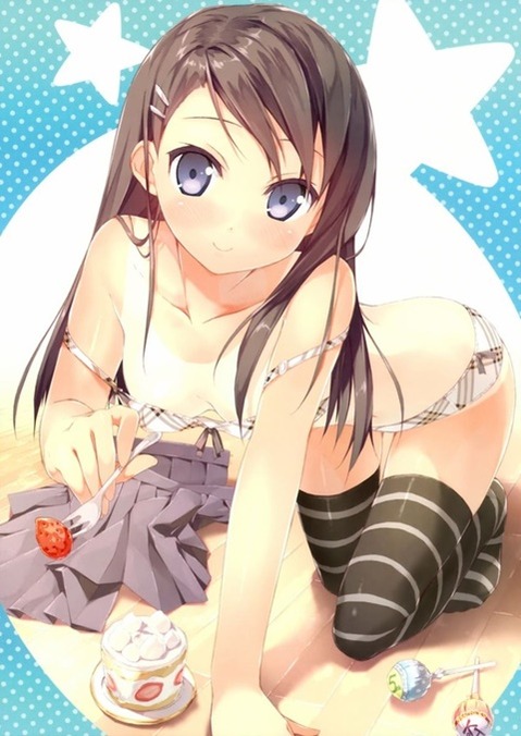 ニーソ・ニーハイを履いた女の子の二次エロ画像③　100枚 62