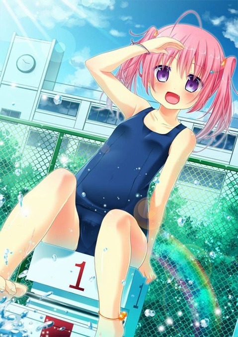スク水(スクール水着)を着てる可愛い女の子の二次エロ画像⑤　100枚 41