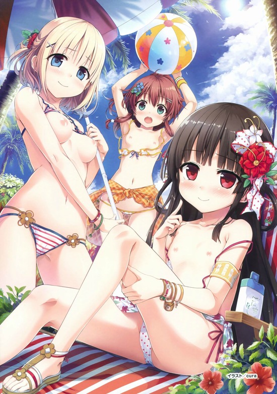 【二次】水着脱ぎかけな女の子のちょっとHな画像が見たい！ 10