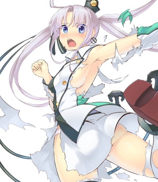 【二次エロ】【艦これ】巨乳＆パイパンまんこがエロすぎる秋津洲ちゃんのセクシー画像がみたい！ 15