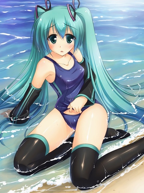 スク水(スクール水着)を着てる可愛い女の子の二次エロ画像⑤　100枚 5