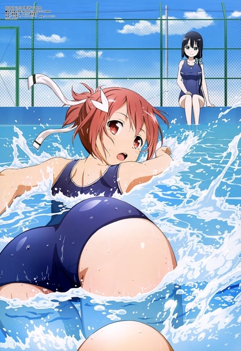 スク水(スクール水着)を着てる可愛い女の子の二次エロ画像⑤　100枚 70