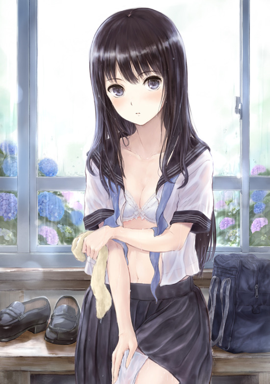 【二次エロ】制服着ている二次キャラのミニスカやパンチラ画像がみたい！ 11
