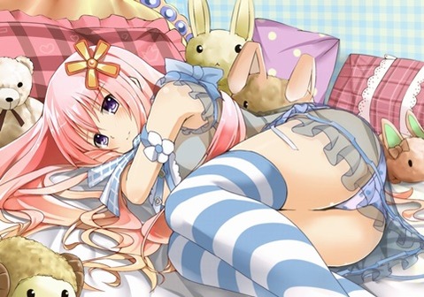 ニーソ・ニーハイを履いた女の子の二次エロ画像③　100枚 37